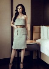 Fitted dress short straight