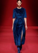 Shoes under a winter dress