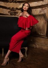 Off Shoulder Winter Evening Dress