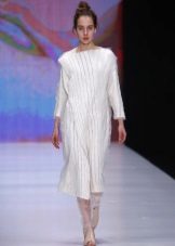 Winter dress knitted with a sleeve