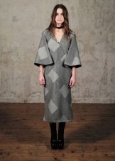 Wide sleeve winter dress