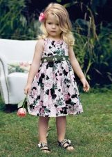 Summer dress for girls with floral print