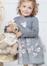 Elegant dress for a girl knitted