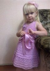 Elegant dress for girls crocheted