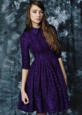 purple tweed dress