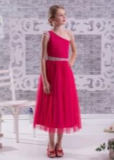Dress for a teenager raspberry