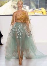 organza dress in natural colors