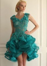 aqua organza dress