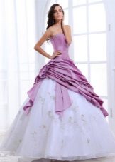 two-tone organza wedding dress