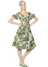 summer knee-length poplin dress