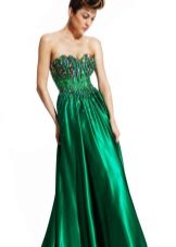 satin dress with a stone bodice