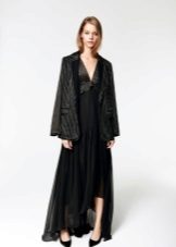 Striped jacket for a long dress