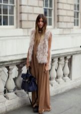 Vest for a beige sheath dress