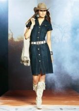 Cowboy boots for a shirt dress