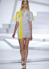 Shoes for a sport gray short dress