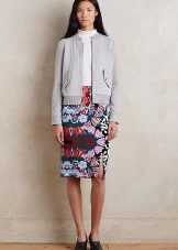 Knitted pencil skirt