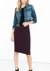 Jersey pencil skirt