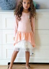 Knitted party dress for the girl short