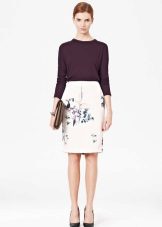 Floral pencil skirt