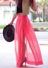 translucent maxi skirt