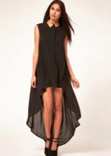 Samarreta de vestit de nit espatlla curta al davant