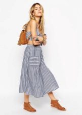 Lightweight striped skirt