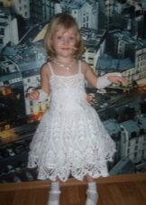 Christmas knitted dress Snowflake for a girl