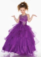 New Year's dress for the girl violet with pastes