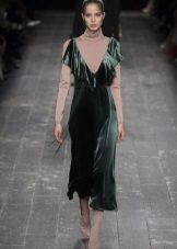 Velor dress green