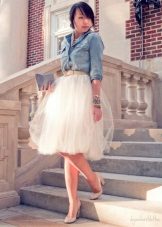 white prom midi skirt