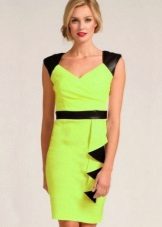 Light green dress with black accents