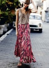 long chiffon summer skirt