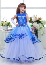 Elegant ball gown for the girl blue