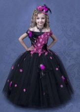 Chic black ball gown for a girl