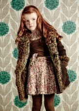 Leopard print winter dress for girls