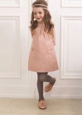Winter pink dress for girls