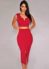 Front slit pencil skirt