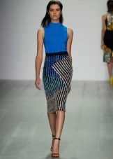 fitted skirt with original stripes