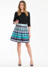 striped color skirt