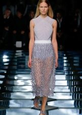 translucent elastic skirt