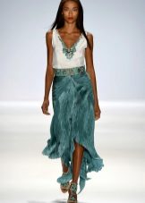 pleated elastic skirt