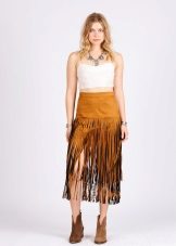 Fringe Suede Skirt