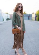 Long fringed skirt