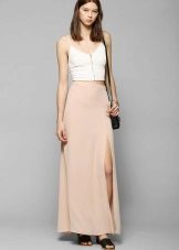 Long slit skirt