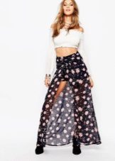 Long slit skirt