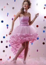 A pack of tulle with a train