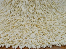 Wedding dress made of rubber gloves skirt