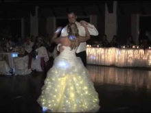 wedding dress with LEDs - real photo from the wedding