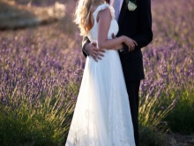 Wedding dress for lavender celebration