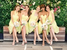 Light yellow bridesmaid dresses